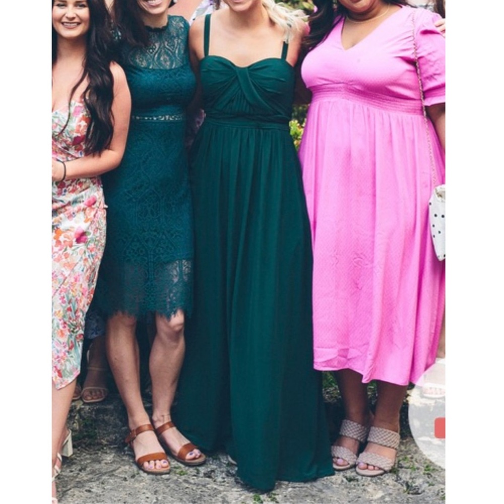 Birdy Grey Deep Emerald Strap Maxi Dress